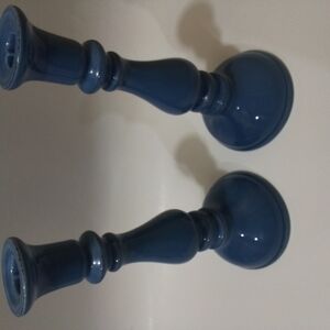 Elegant Blue Candle Holders